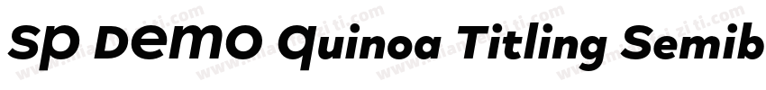 SP DEMO Quinoa Titling Semibold Reg字体转换